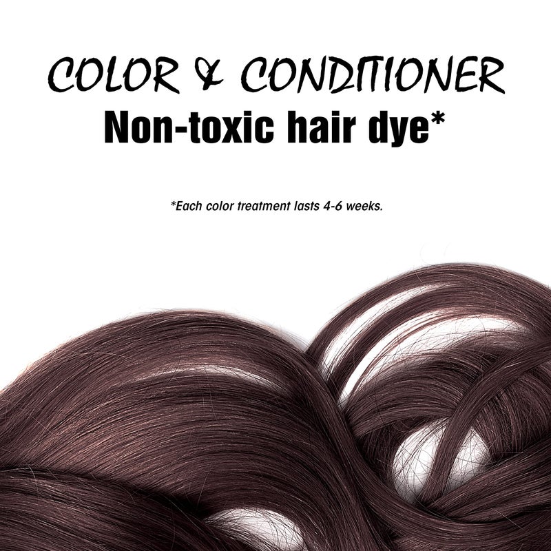 Light Mountain Henna Hair Color & Conditioner - Dark Chocolate Hair Dye for Men/Women, Organic Henna Leaf Powder and Botanicals, Chemical-Free, Semi-Permanent Hair Color, 4 Oz (Pack of 3) - Image 3